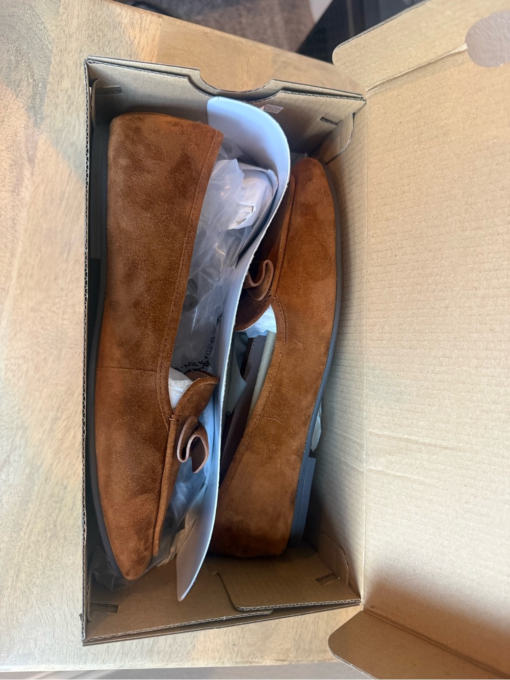 Cole Haan Womens Suede Loafers in Brown - Picture 3 of 5